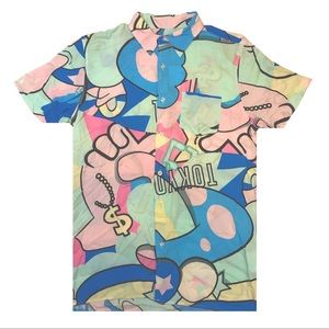 Men’s “Neo World” shirt. Sizes M, L, XL, and XXL.